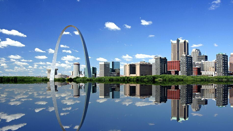 Gateway Arch and reflection in St Louis St. Louis 950