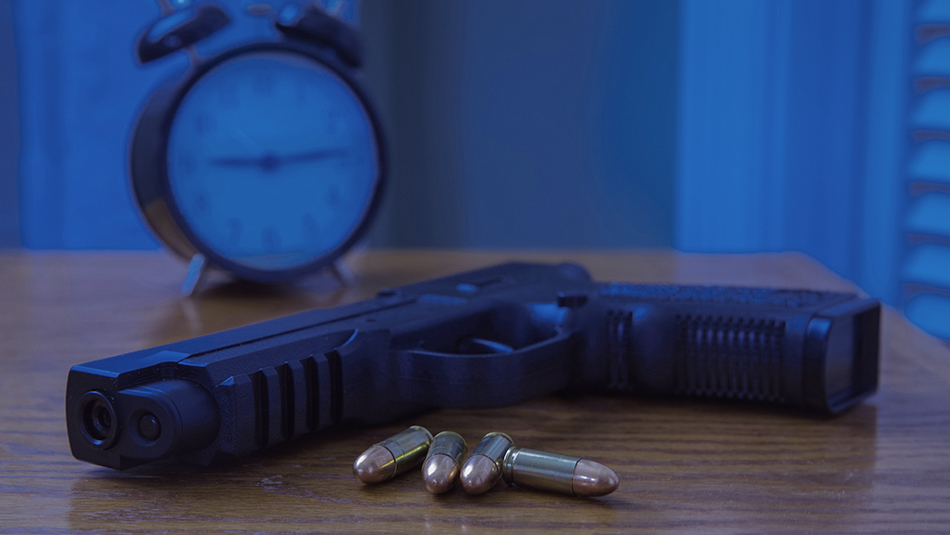 Gun on Bedroom Night Stand with Bullets gun on nightstand 950 1